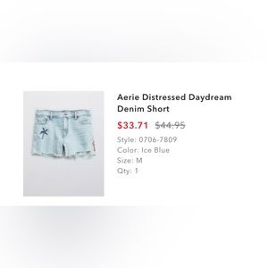 Aerie distressed daydream denim shorts